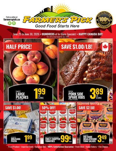 Farmer's Pick Flyer June 25 to 30