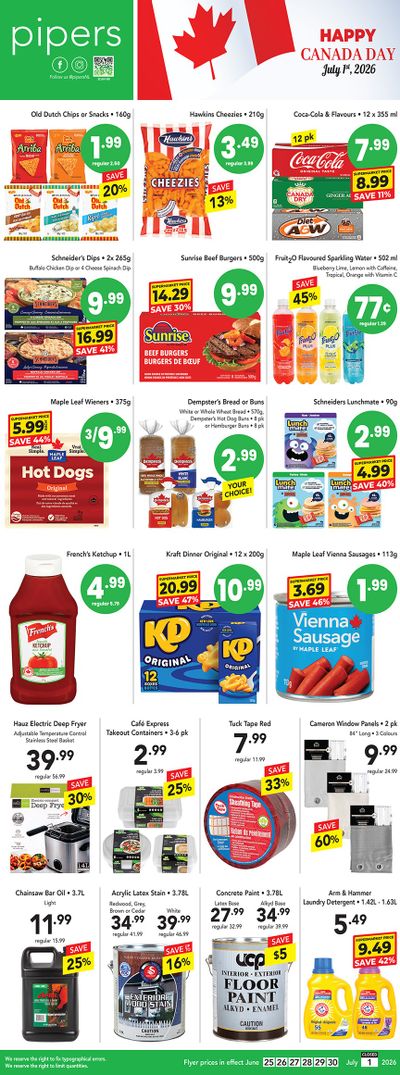 Pipers Superstore Flyer June 25 to July 1