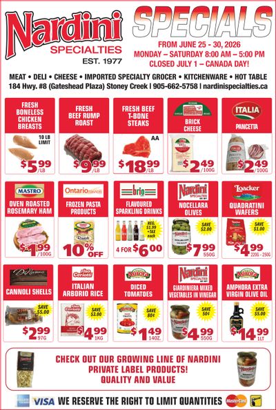 Nardini Specialties Flyer June 25 to 30