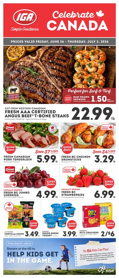 IGA Stores of BC Flyer June 26 to July 2