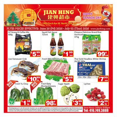 Jian Hing Supermarket (North York) Flyer June 26 to July 2