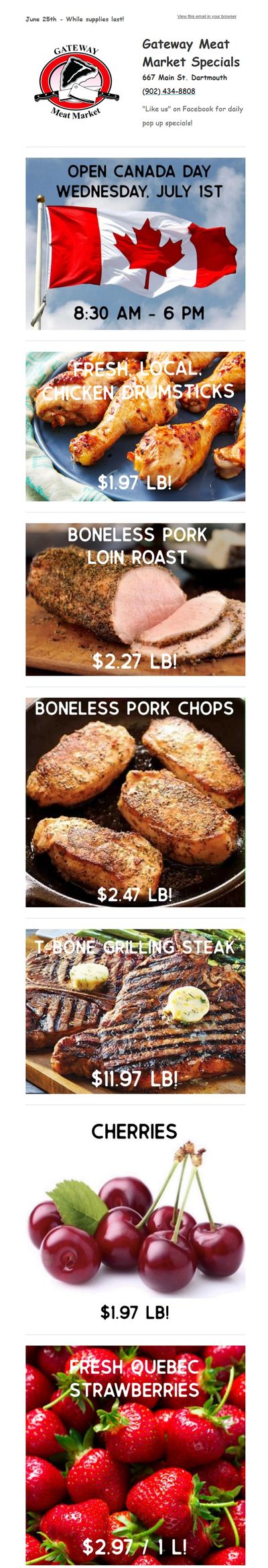 Gateway Meat Market Flyer June 25 to July 1