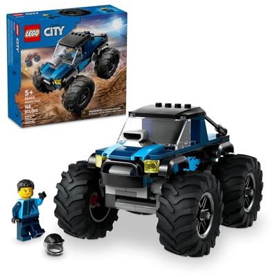 LEGO City Blue Monster Truck Off-Road Toy Playset with a Driver Minifigure