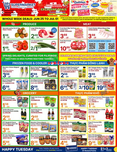 88 Supermarket Flyer June 25 to July 1