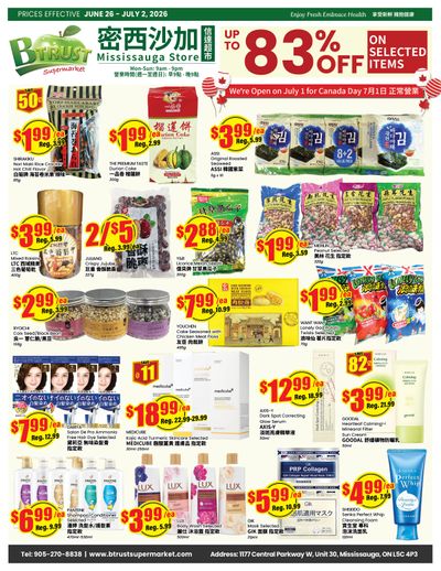 Btrust Supermarket (Mississauga) Flyer June 26 to July 2