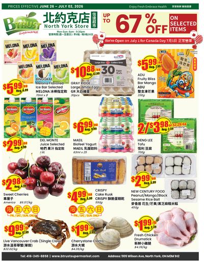Btrust Supermarket (North York) Flyer June 26 to July 2