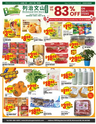 Btrust Supermarket (Richmond Hill) Flyer June 26 to July 2