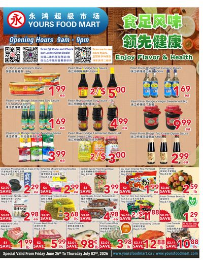 Yours Food Mart Flyer June 26 to July 2