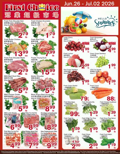 First Choice Supermarket Flyer June 26 to July 2