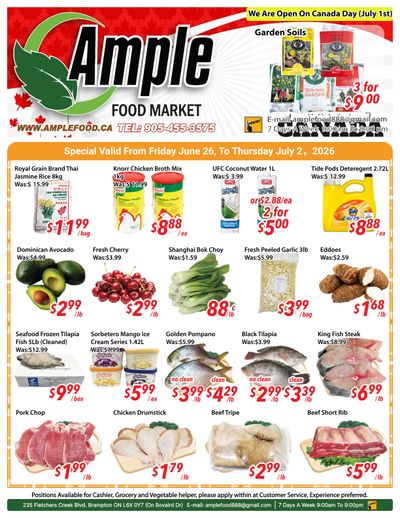 Ample Food Market (Brampton) Flyer June 26 to July 2