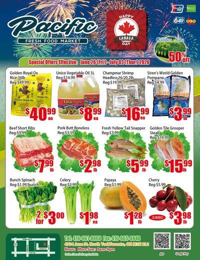 Pacific Fresh Food Market (North York) Flyer June 26 to July 2
