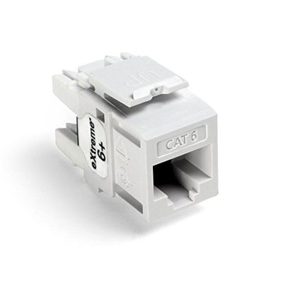 Leviton 61110-OW6 Extreme Cat 6 QuickPort Connector, Pack of 10, White