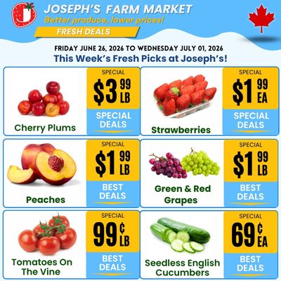 Joseph's Farm Market Flyer June 26 to July 1