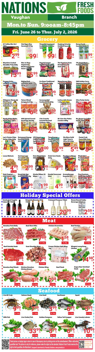 Nations Fresh Foods (Vaughan) Flyer June 26 to July 2