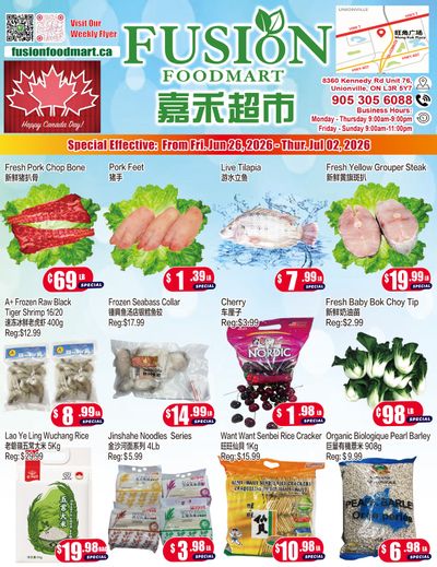 Fusion Supermarket (Unionville)  Flyer June 26 to July 2