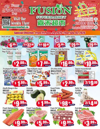 Fusion Supermarket (Scarborough) Flyer June 26 to July 2