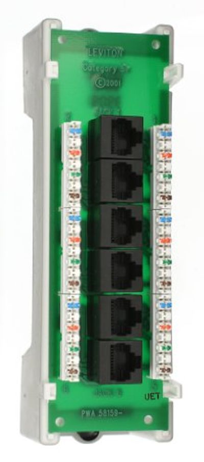 Leviton 6-Port Voice and Data Module Category 5, Bracket, 47605-C5B
