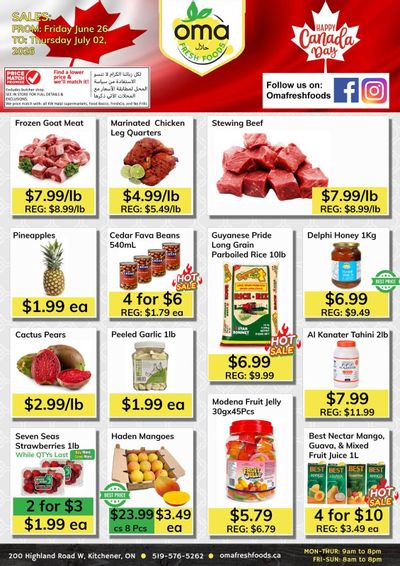 Oma Fresh Foods Flyer June 26 to July 2