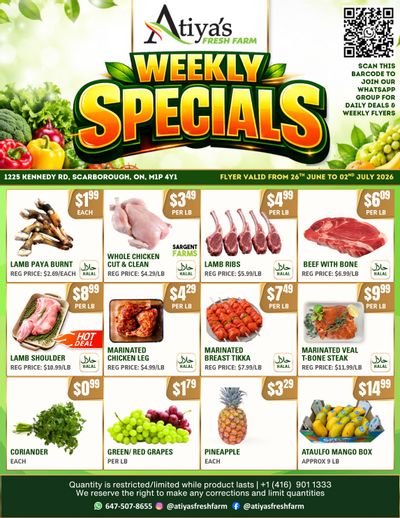 Atiya's Fresh Farm Flyer June 26 to July 2