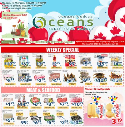Oceans Fresh Food Market (Mississauga) Flyer June 26 to July 2