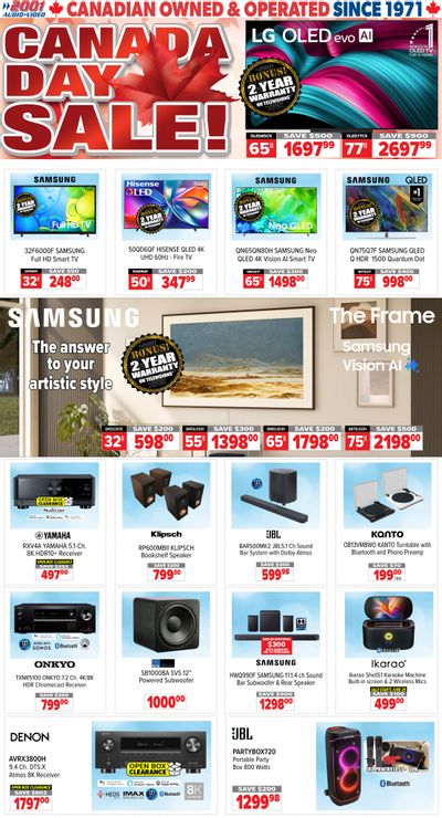 2001 Audio Video Flyer June 26 to July 2