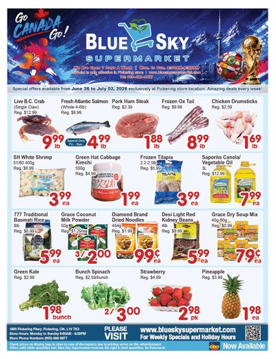 Blue Sky Supermarket (Pickering) Flyer June 26 to July 2