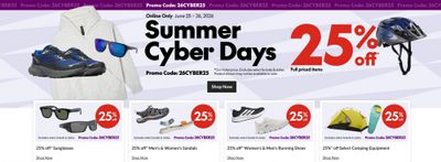 Sport Chek Canada Summer Cyber Days Sale: Save 25% Off Using Promo Code