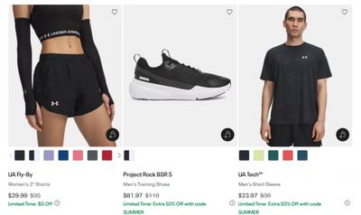 Under Armour Canada Semi-Annual Event Summer Sale: Save An Extra 50% Off Outlet Using Promo Code + FREE Shipping