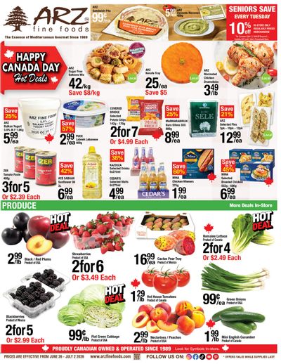 Arz Fine Foods Flyer June 26 to July 2