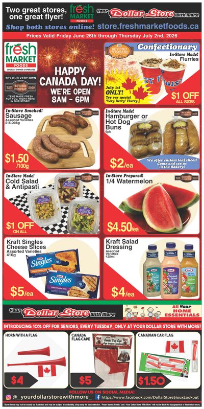Fresh Market Foods Flyer June 26 to July 2