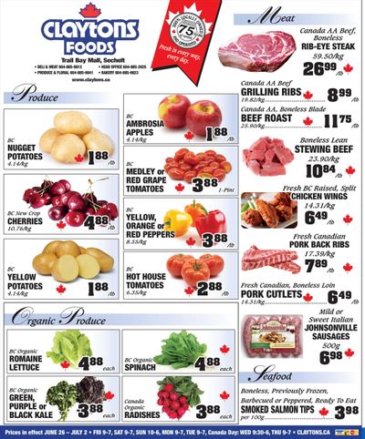Claytons Heritage Market Flyer June 26 to July 2
