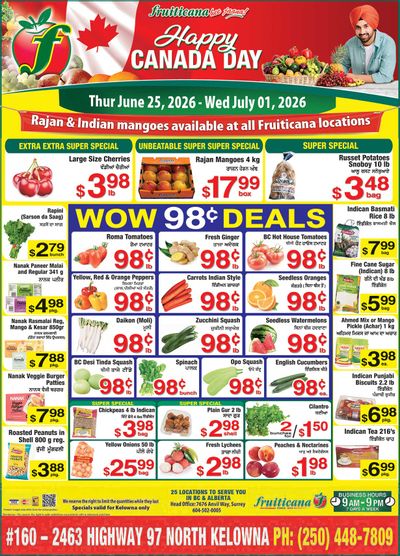 Fruiticana (Kelowna) Flyer June 26 to July 1