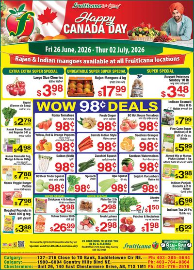 Fruiticana (Calgary) Flyer June 26 to July 2