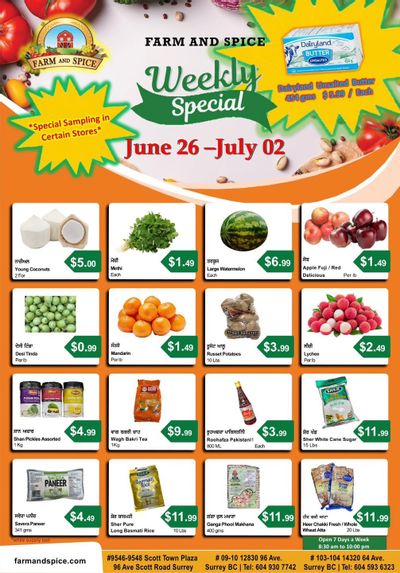 Farm And Spice Grocers Flyer June 26 to July 2
