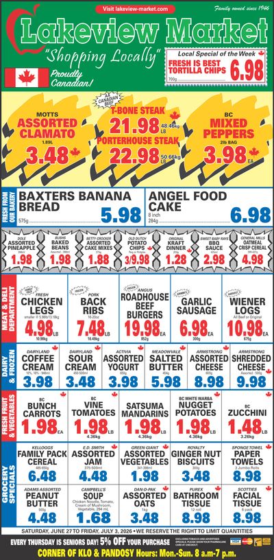 Lakeview Market Flyer June 27 to July 3