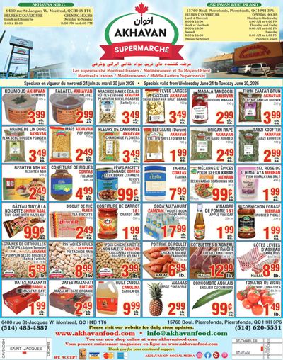 Akhavan Supermarche Flyer June 24 to 30