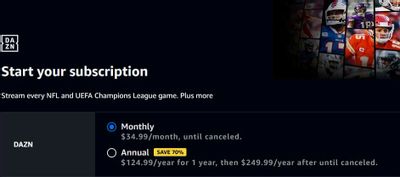 Amazon.ca: DAZN Annual Subscription