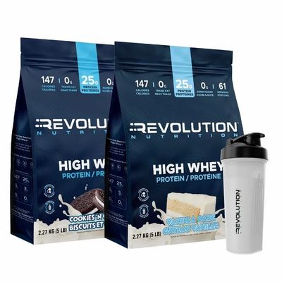 Costco: Revolution Nutrition High Whey Protein Powder Variety Pack, 2 x 2.27 kg - $99