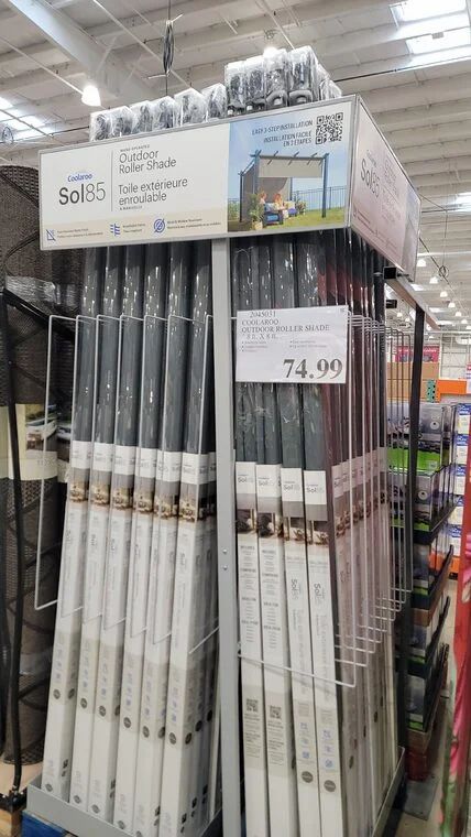 Costco: Coolaroo 8'x8' 85% UV Outside Roller Shade