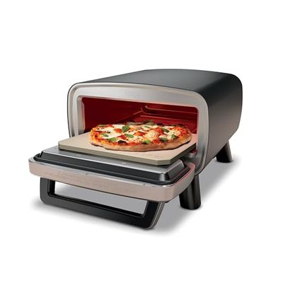 Ninja Artisan MO201C Outdoor Pizza Oven, 12-inch | 3-minute Pizza, 700F Max Temperature, Electric Heat, Bake, Broil, Proof, Warm