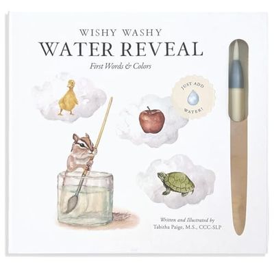 Wishy Washy (Water Reveal Edition): A Reusable Water Reveal Activity Book Teaching First Words and Colors