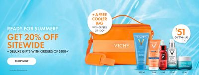 Vichy Canada Summer Sale: Save 20% Off Everything Sitewide + FREE ($51 Deluxe Gift) with Purchase of $100 + More