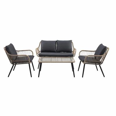 Home Depot: 4-Piece 4-Seat Steel & Wicker Patio Set with Coffee Table Table $278 (30% off)