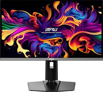 MSI MPG 271QRX QD-OLED, 27 OLED Gaming Monitor, 2560 x 1440 (QHD), 0.03ms Response time, 360Hz, True Black HDR 400, HDMI, DP Port, USB Type C, Tilt, Height
