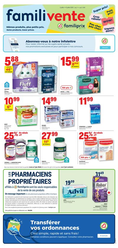 Familiprix Clinique Flyer July 2 to 8