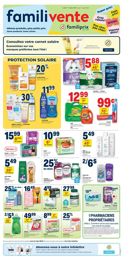 Familiprix Sante Flyer July 2 to 8