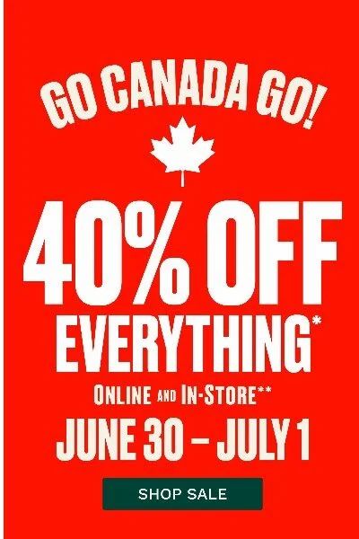 The Body Shop: 40% off everything