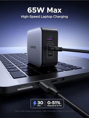 Amazon.ca: UGREEN Nexode 65W USB C Travel Adapter - $39.99