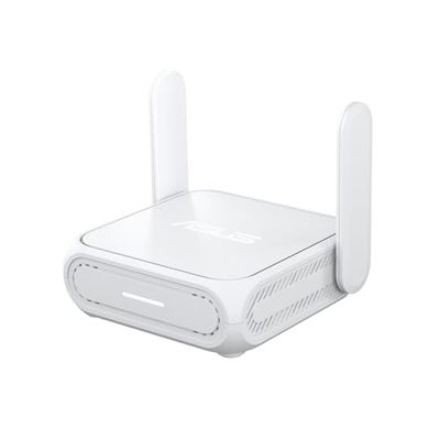 ASUS RT-BE58 Go Dual-Band WiFi 7 Portable Travel Router, 3600 Mbps, 4G/5G Tethering, Public WiFi (WISP) Mode, 2.5G Port, Advanced Network Security & VPNs, RV/Cruise/Mobile, USB-C Power Delivery