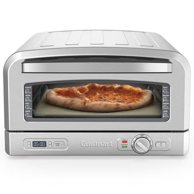 Cuisinart Indoor Pizza Oven – Versatile Temp range reaches 700°F – Bake 12” Pizzas in Minutes – Portable Countertop Pizza Oven – Stainless Steel